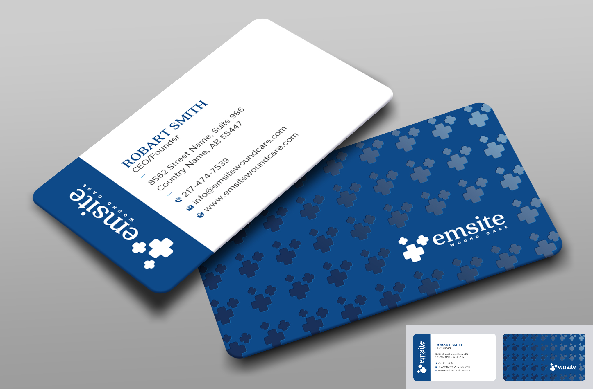 Business Card Design by Uttom 2 for Emsite Health | Design #37333736