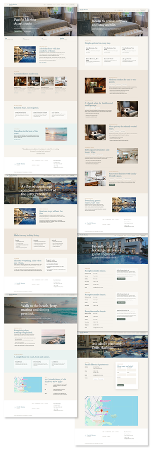 Web-Design von CaptainZZ für Pacific Marina Apartments | Design #37358061