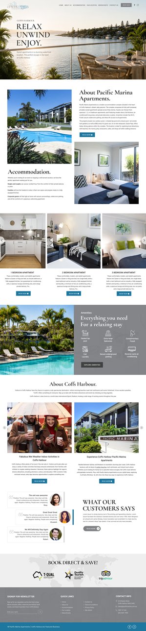 Web-Design von Dream Logo Design für Pacific Marina Apartments | Design #37344410