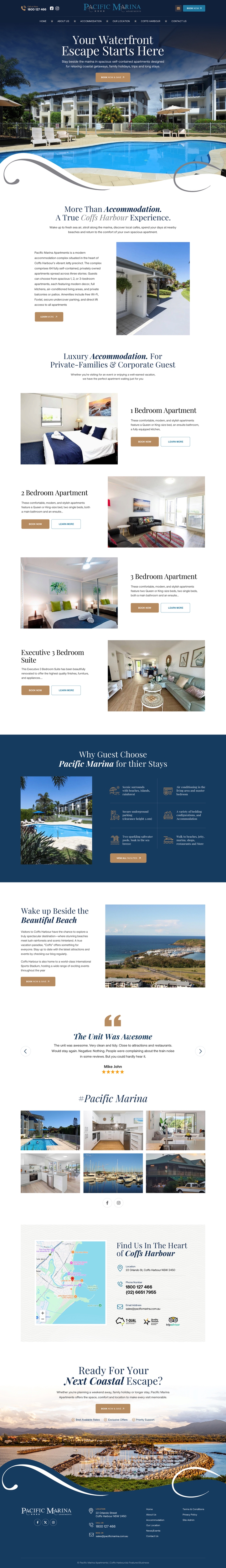 Web-Design von Reimagine für Pacific Marina Apartments | Design #37349396