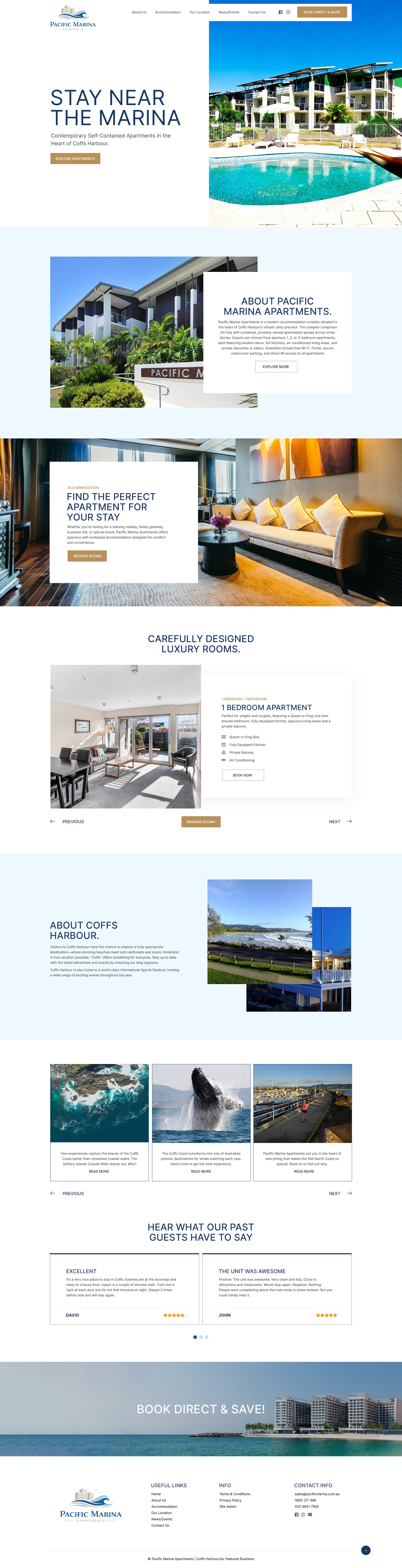 Web-Design von NZ Creatives für Pacific Marina Apartments | Design #37344738