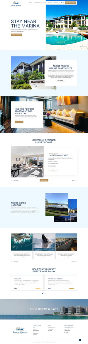 Web-Design von NZ Creatives für Pacific Marina Apartments | Design: #37344738