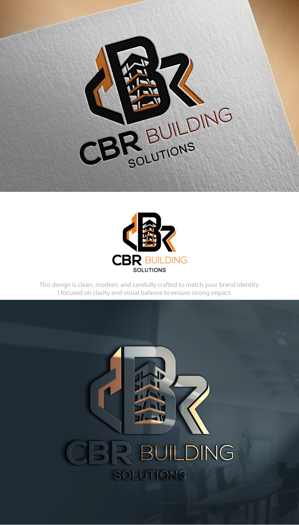 Logo Design by Hamza  Al-Muttalib for CBR Building Solutions  | Design #37382468