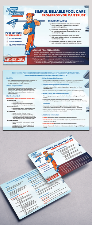 Postcard Design by Talha Ahmad for Pool Scrubs | Design #37383736