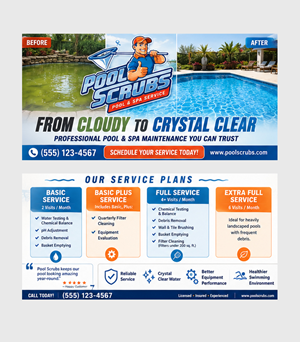 Postkarten-Design von Achiver für Pool Scrubs | Design: #37386827