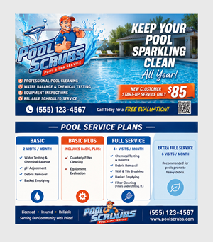 Postkarten-Design von Achiver für Pool Scrubs | Design: #37386828