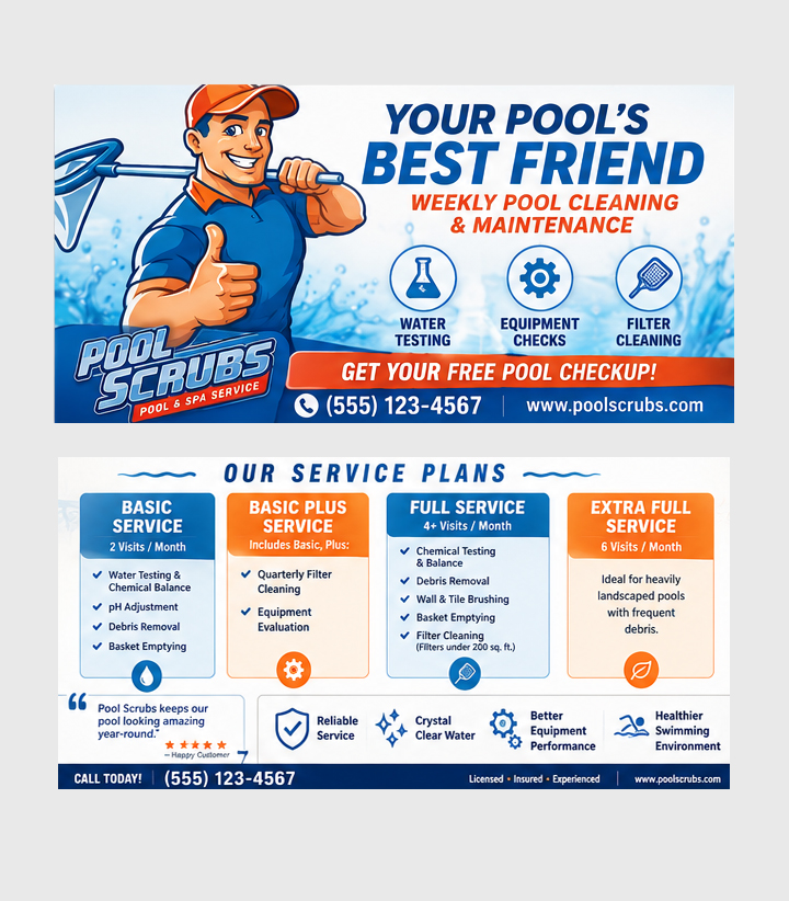Postkarten-Design von Achiver für Pool Scrubs | Design #37386830
