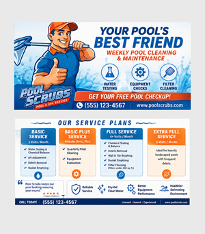 Postkarten-Design von Achiver für Pool Scrubs | Design: #37386830