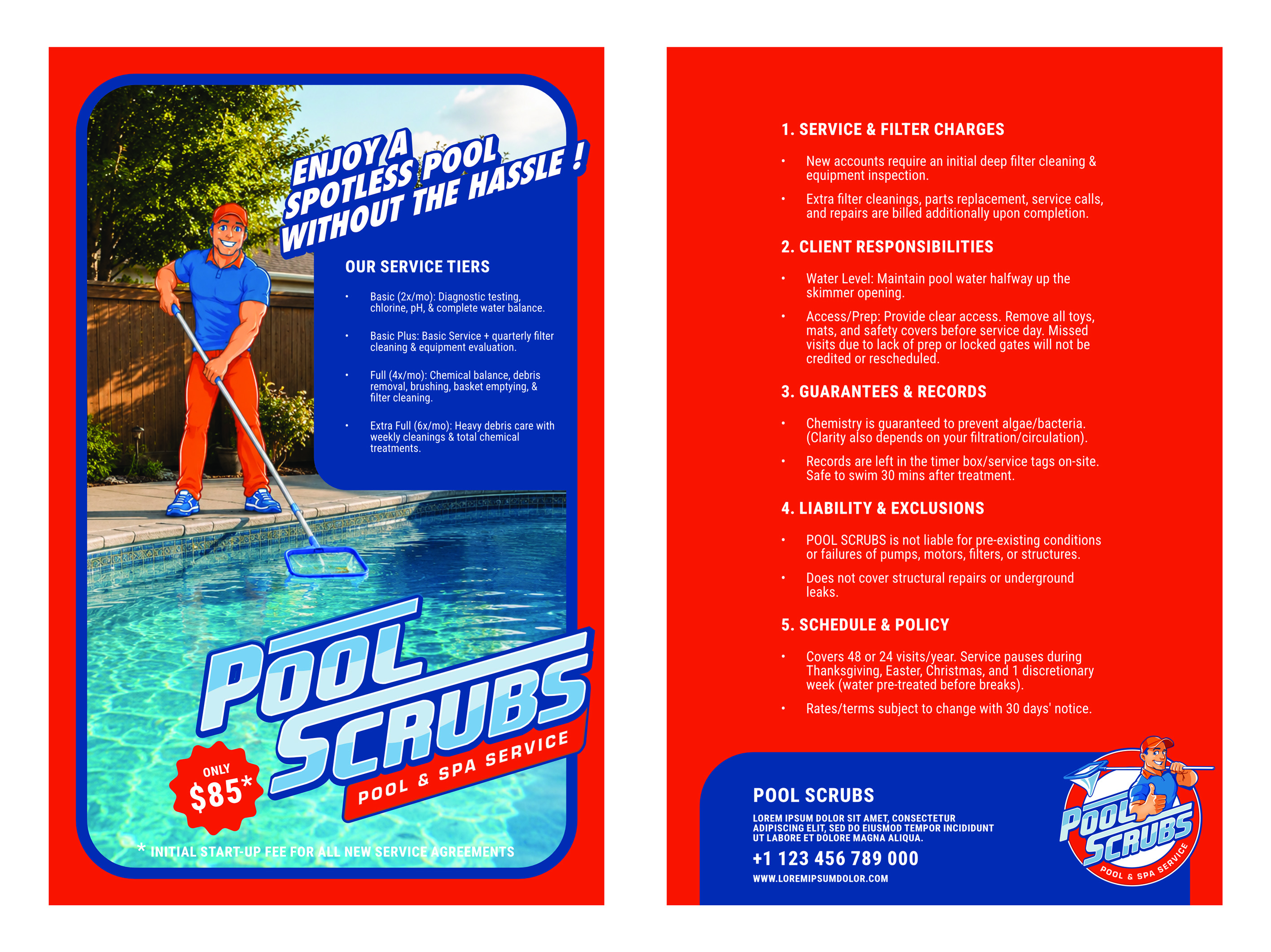 Postcard Design by aputski for Pool Scrubs | Design #37392034