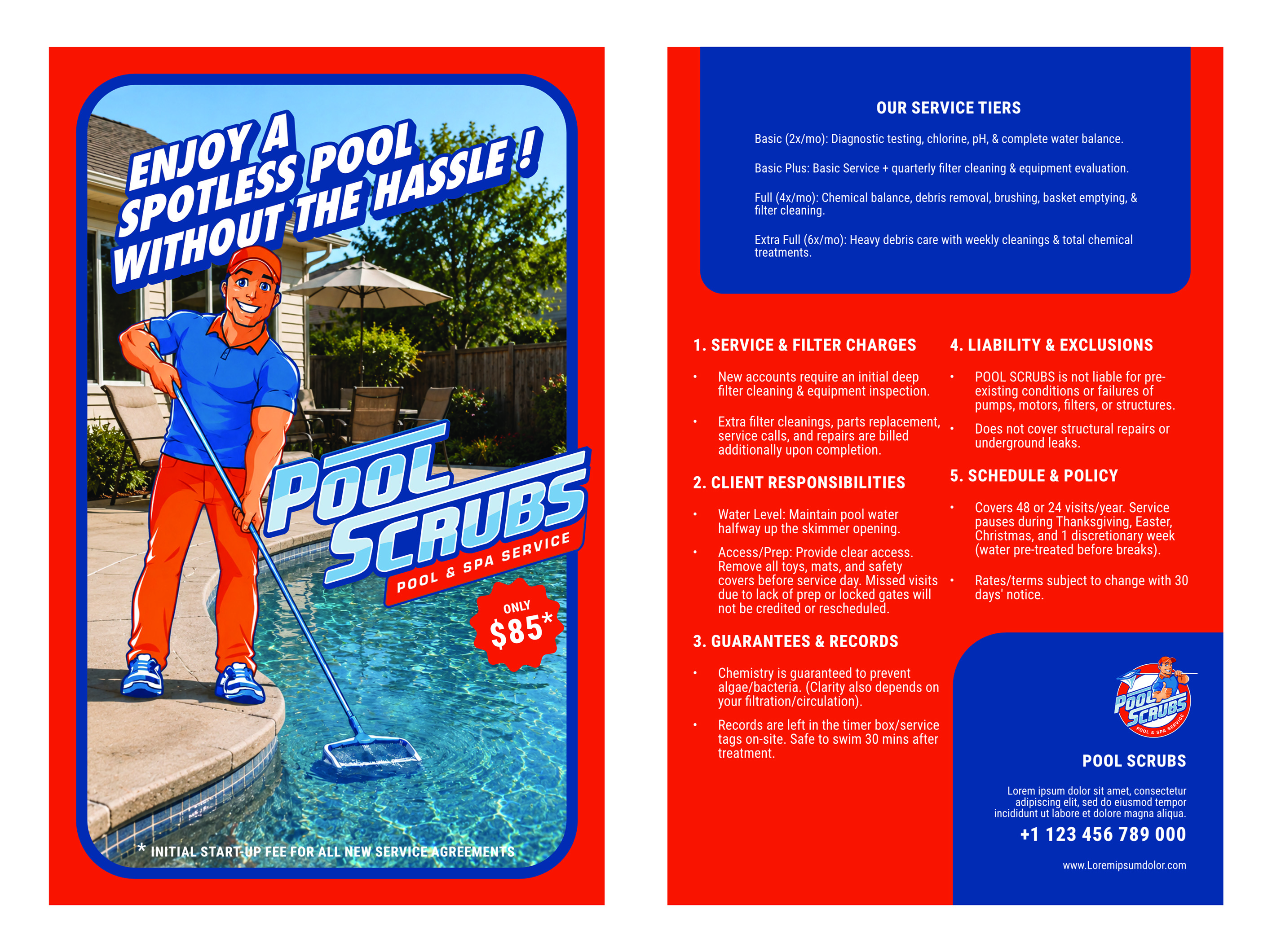 Postcard Design by aputski for Pool Scrubs | Design #37393813