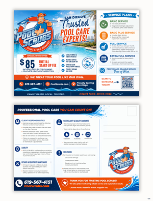 Postcard Design by pb for Pool Scrubs | Design: #37377670