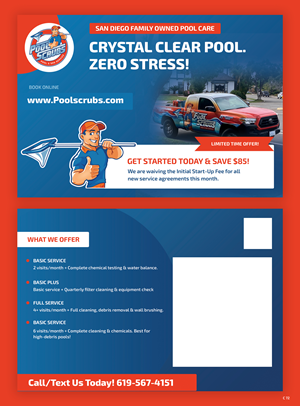 Postcard Design by pb for Pool Scrubs | Design: #37377671