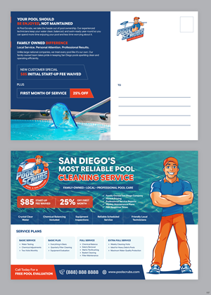 Postcard Design by pb for Pool Scrubs | Design: #37377687