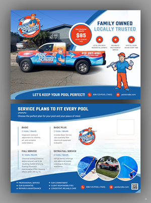 Postcard Design by pb for Pool Scrubs | Design: #37377689