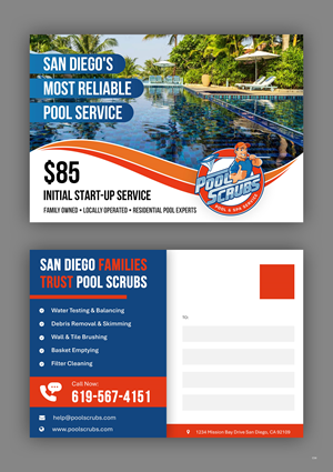 Postcard Design by pb for Pool Scrubs | Design: #37377690