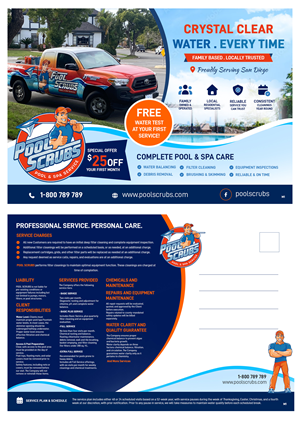 Postcard Design by pb for Pool Scrubs | Design: #37377691