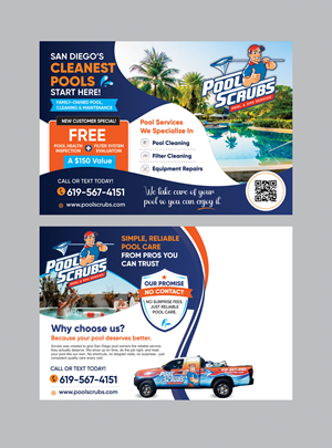 Postkarten-Design von DesignMarket für Pool Scrubs | Design: #37382158