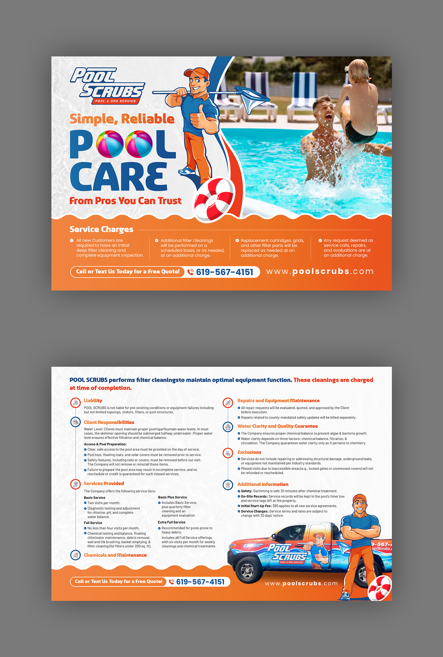 Postkarten-Design von debdesign für Pool Scrubs | Design #37391193