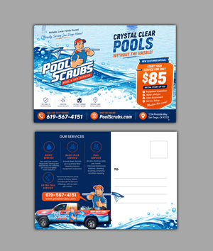 Postkarten-Design von chandrayaan.creative für Pool Scrubs | Design: #37385754