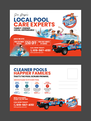 Postkarten-Design von 3Guys für Pool Scrubs | Design: #37385021