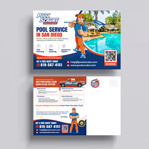 Postkarten-Design von 123graphics für Pool Scrubs | Design: #37387122