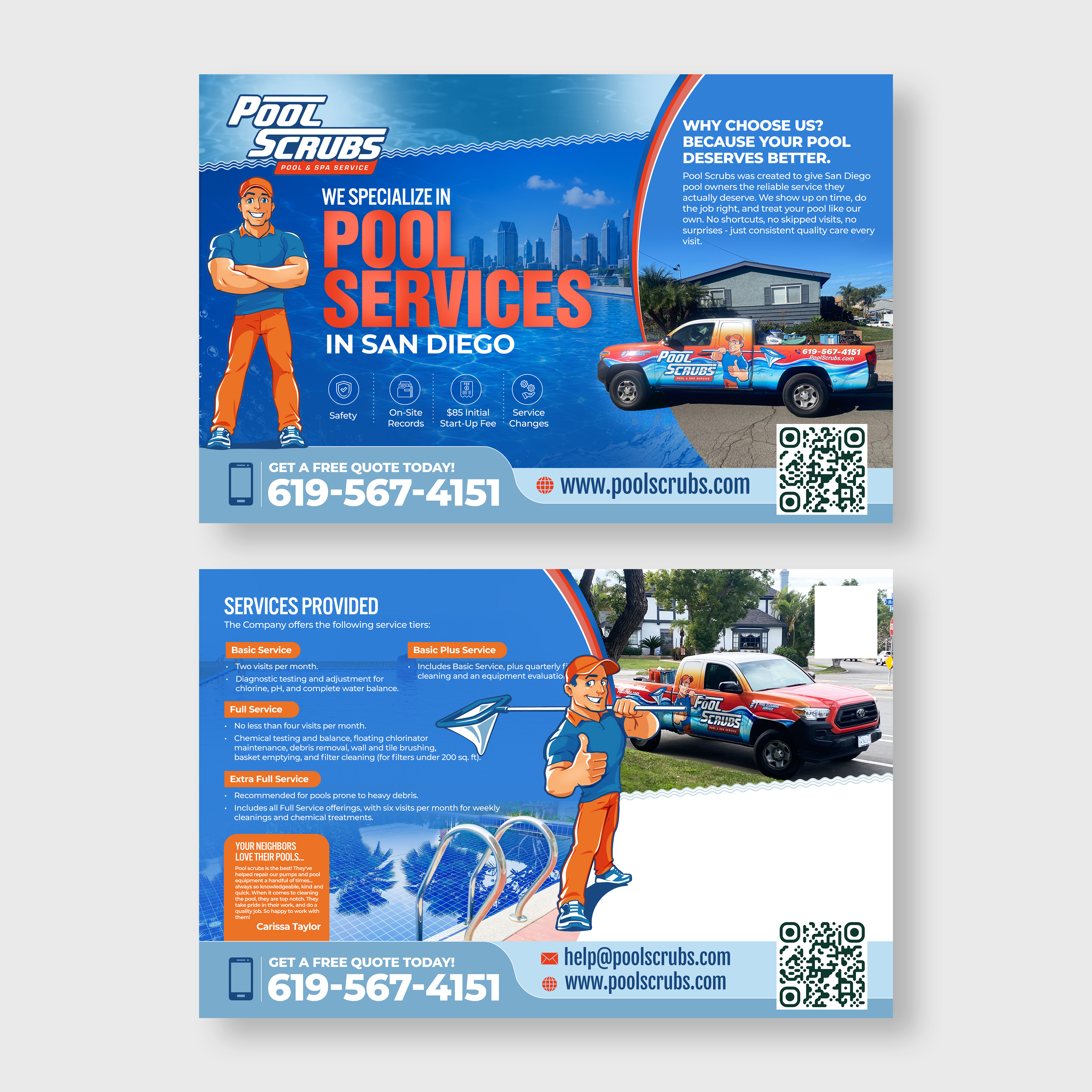 Postkarten-Design von 123graphics für Pool Scrubs | Design #37387129