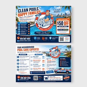 Postkarten-Design von 123graphics für Pool Scrubs | Design: #37387130