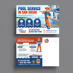 Postkarten-Design von 123graphics für Pool Scrubs | Design: #37387521