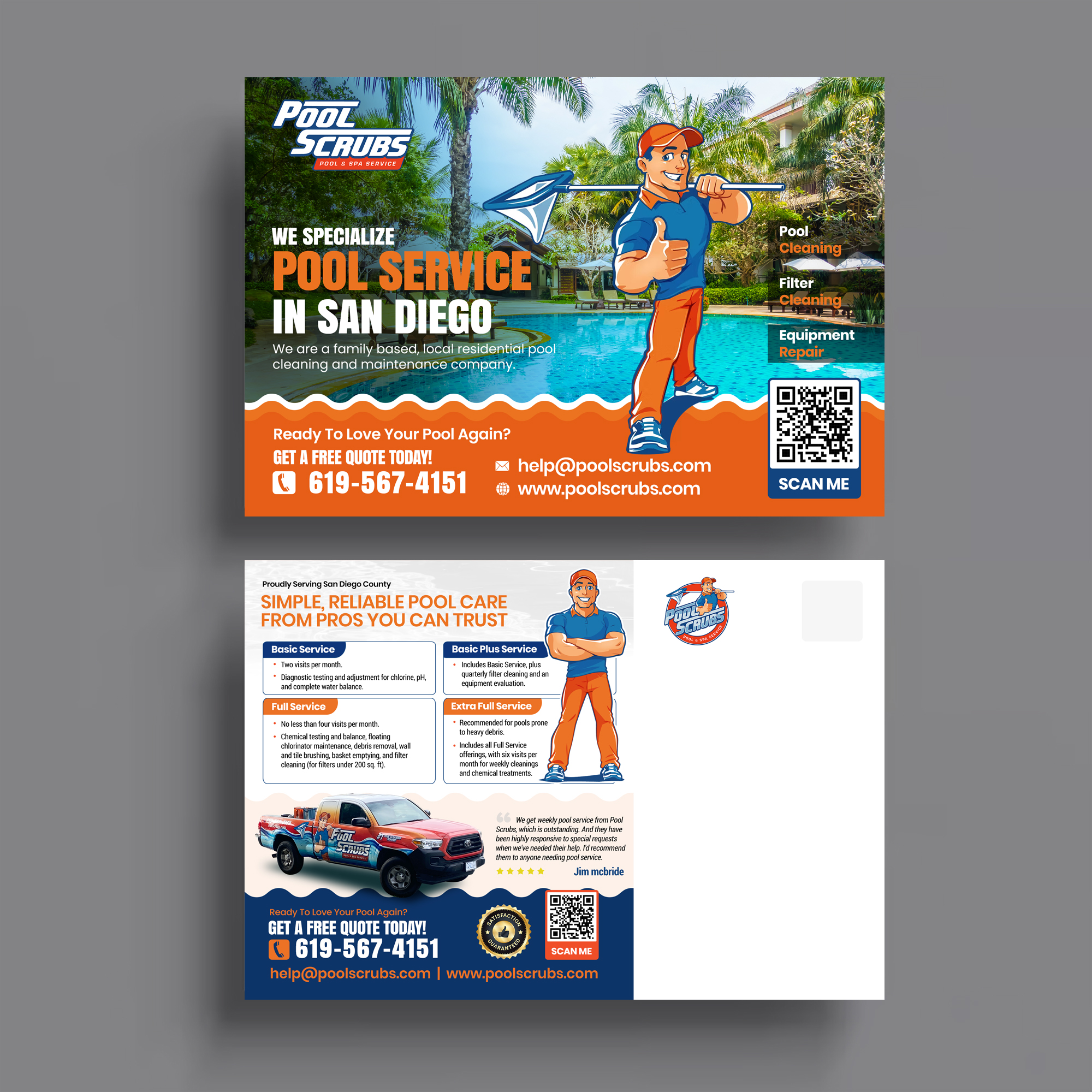 Postkarten-Design von 123graphics für Pool Scrubs | Design #37394674