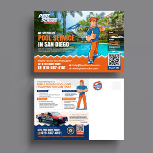 Postkarten-Design von 123graphics für Pool Scrubs | Design: #37394674