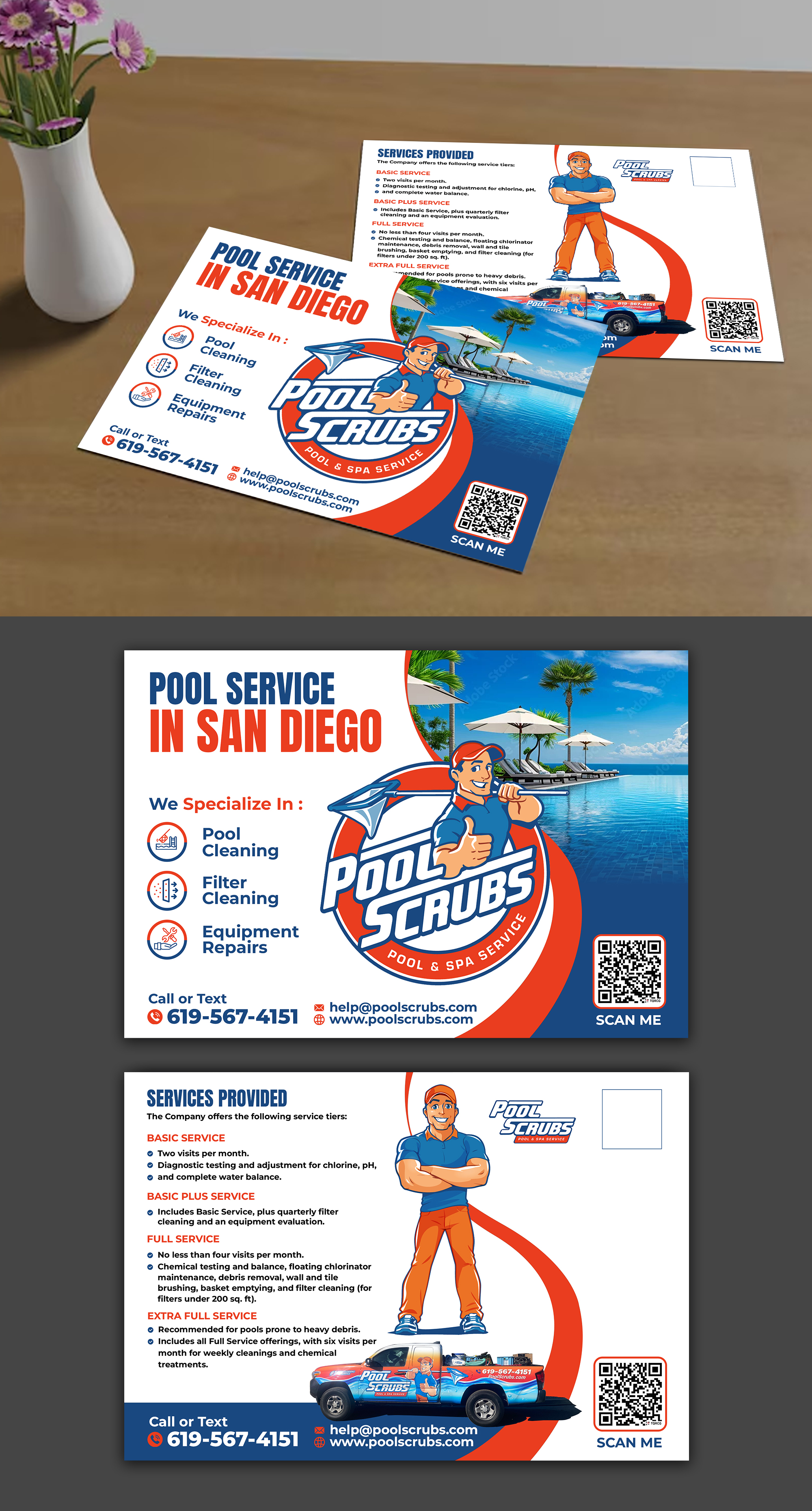 Postkarten-Design von websmartusa für Pool Scrubs | Design #37387582