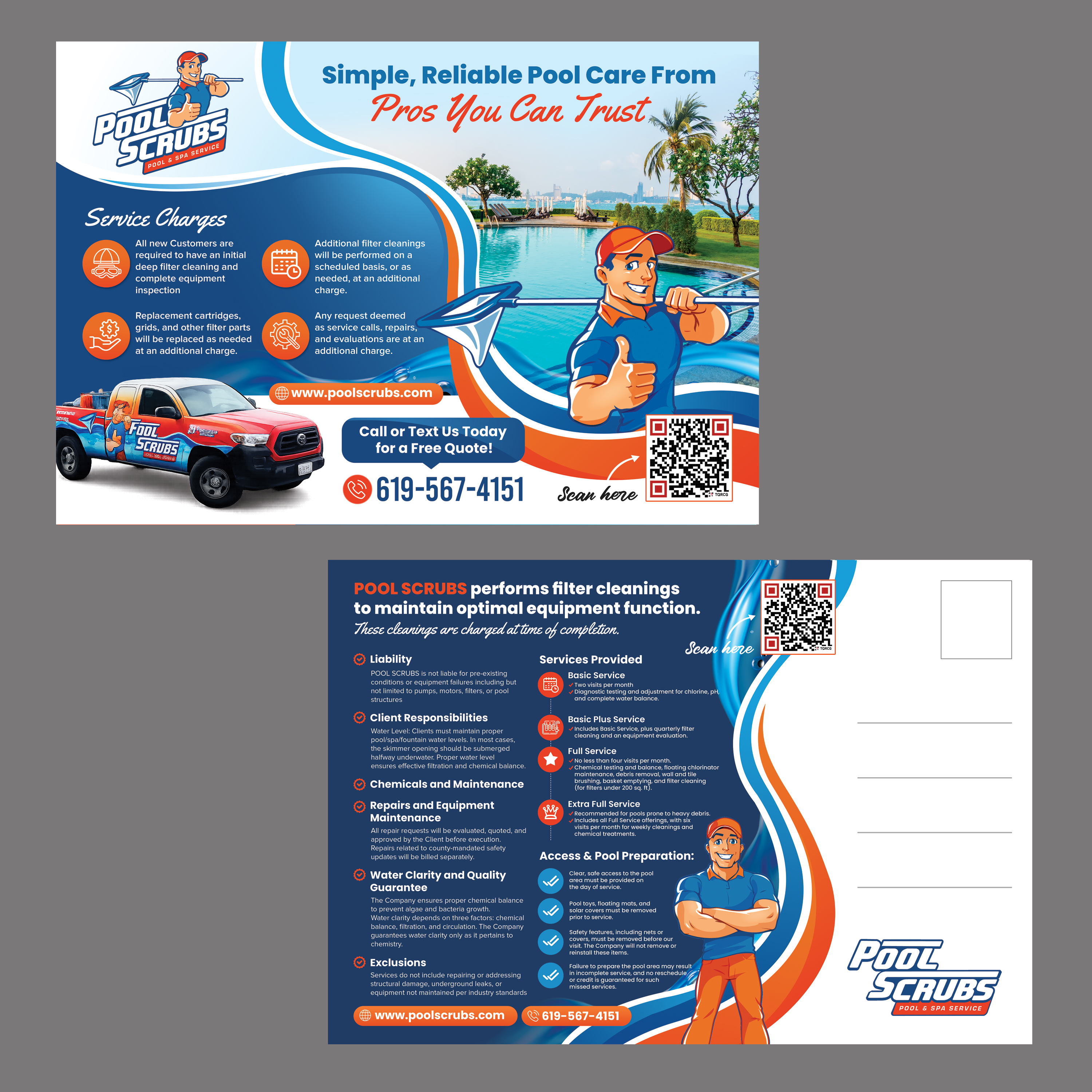 Postcard Design by Stan$oul for Pool Scrubs | Design #37382069