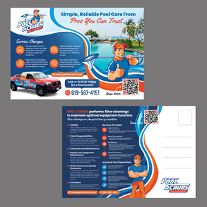 Postkarten-Design von Stan$oul für Pool Scrubs | Design: #37382069