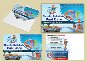 Postcard Design by Impressive Designs for Pool Scrubs | Design #37383404