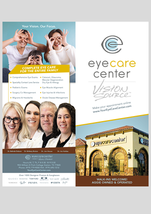 Flyer Design by MarkoE for Eye Care Center | Design #37405838