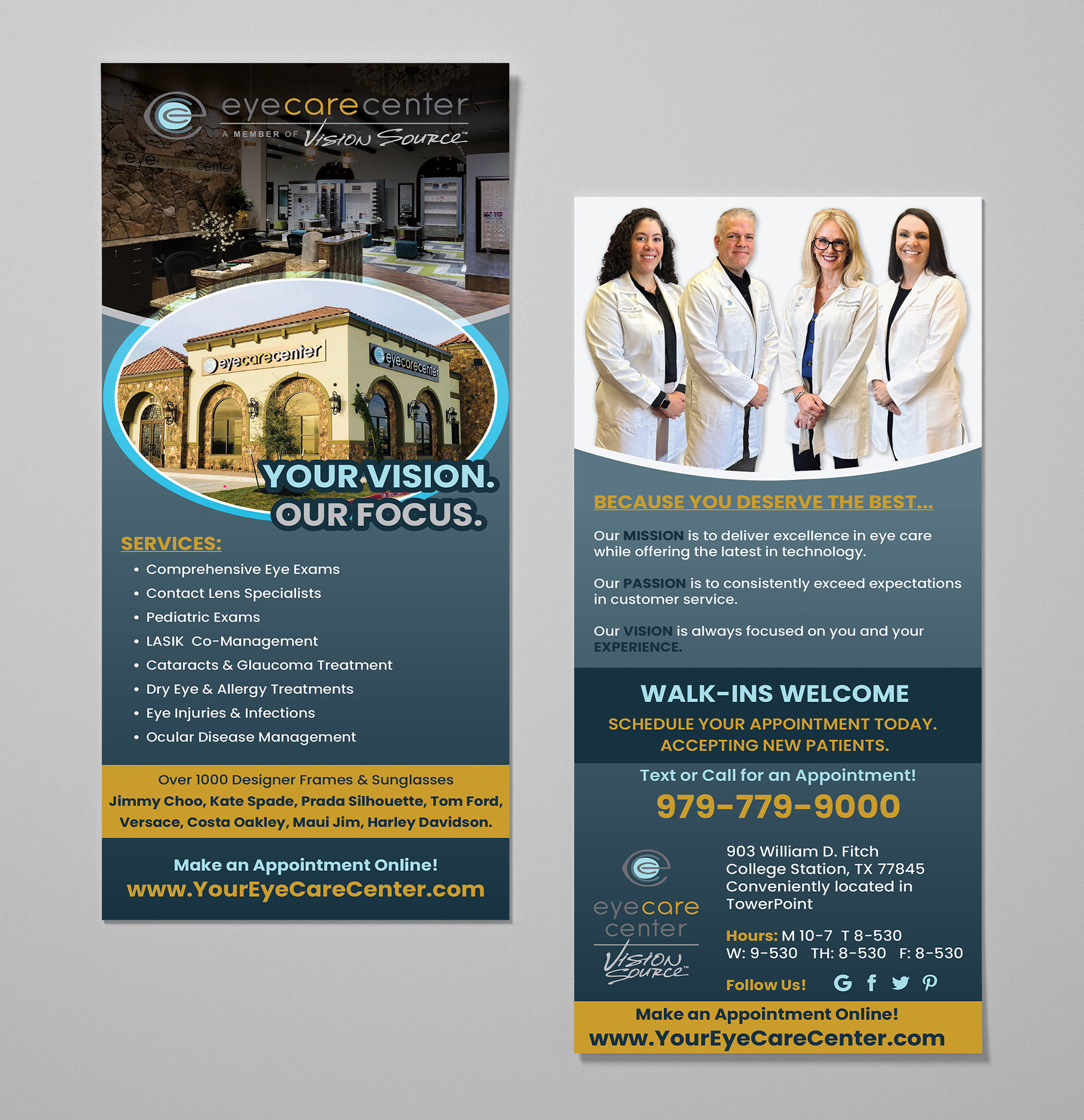 Diseño de Flyer por Talha Ahmad para Eye Care Center | Diseño #37399452