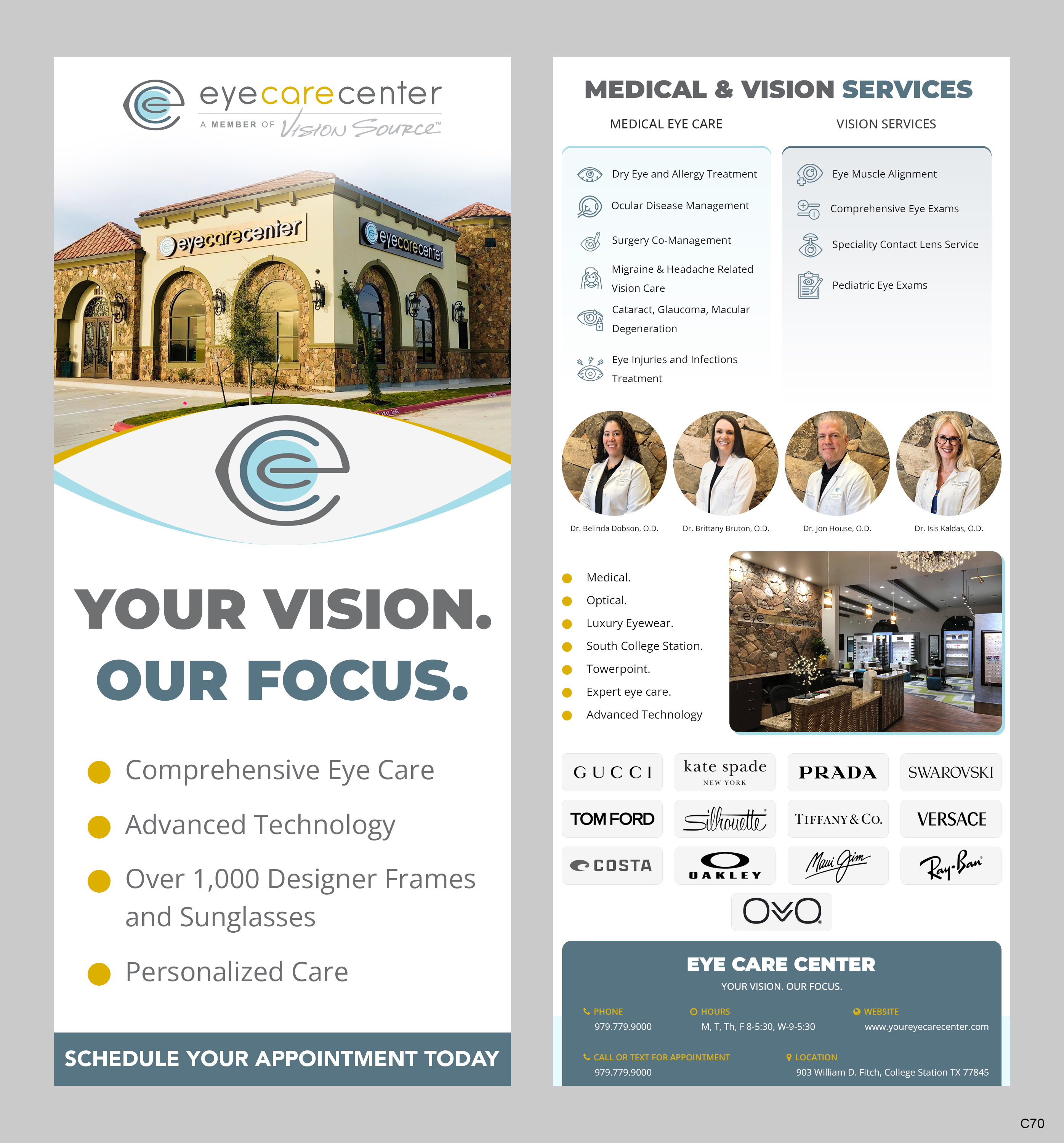 Diseño de Flyer por pb para Eye Care Center | Diseño #37400005