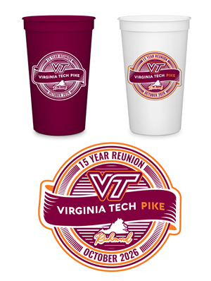 Custom Cup Design for Virginia Tech PIKE 15-Year Reunion
