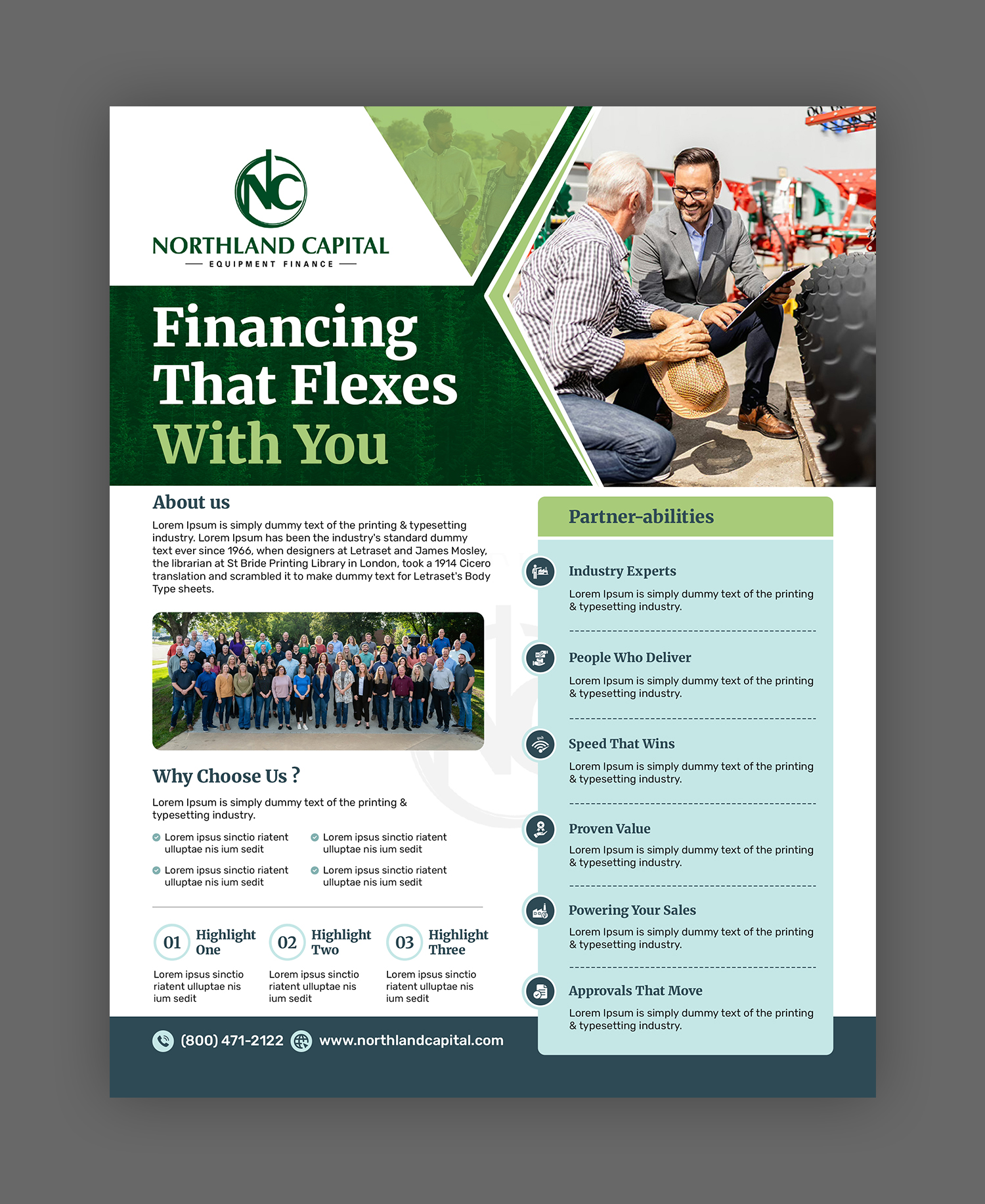 Flyer Design by debdesign for Northland Capital | Design #37412217