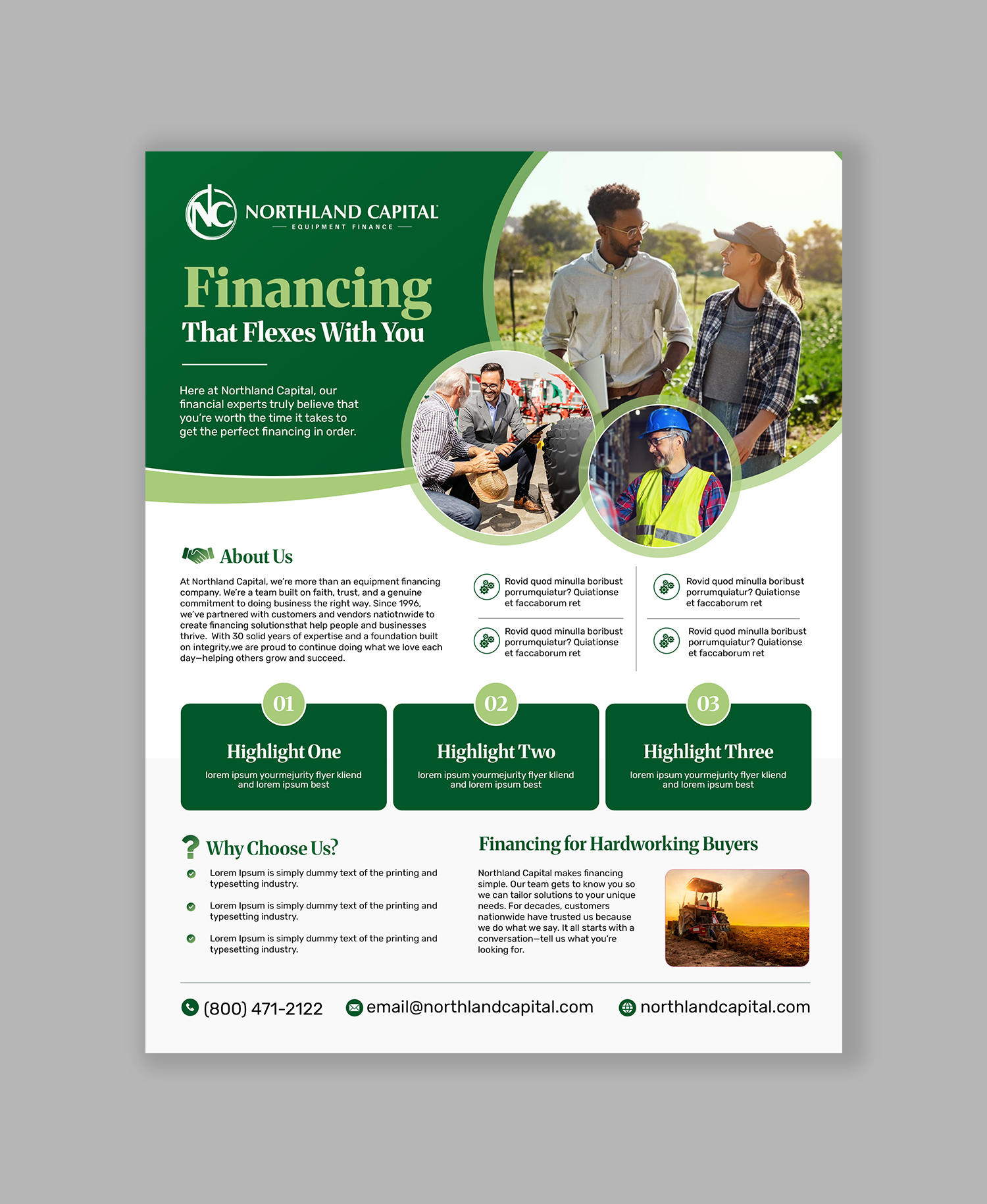 Flyer Design by debdesign for Northland Capital | Design #37412564