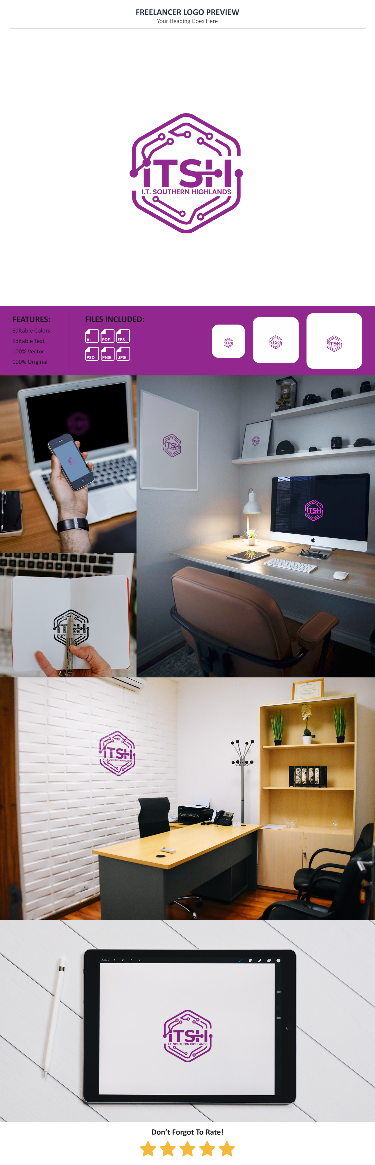 Logo Design by Pixel Signature for I.T Southern Highlands | Design #37416812