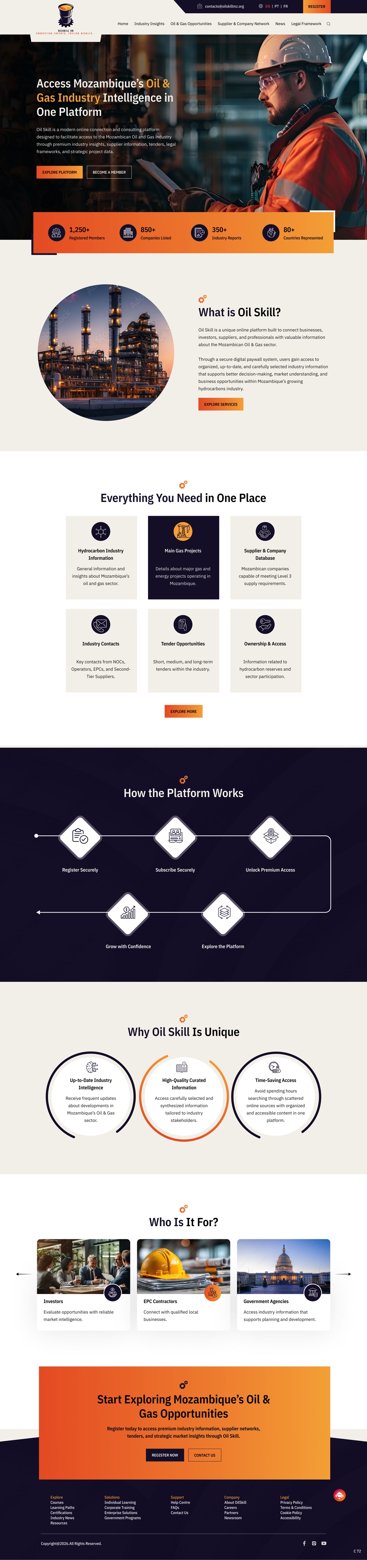 Web Design by pb for OilSkill Co | Design #37429837