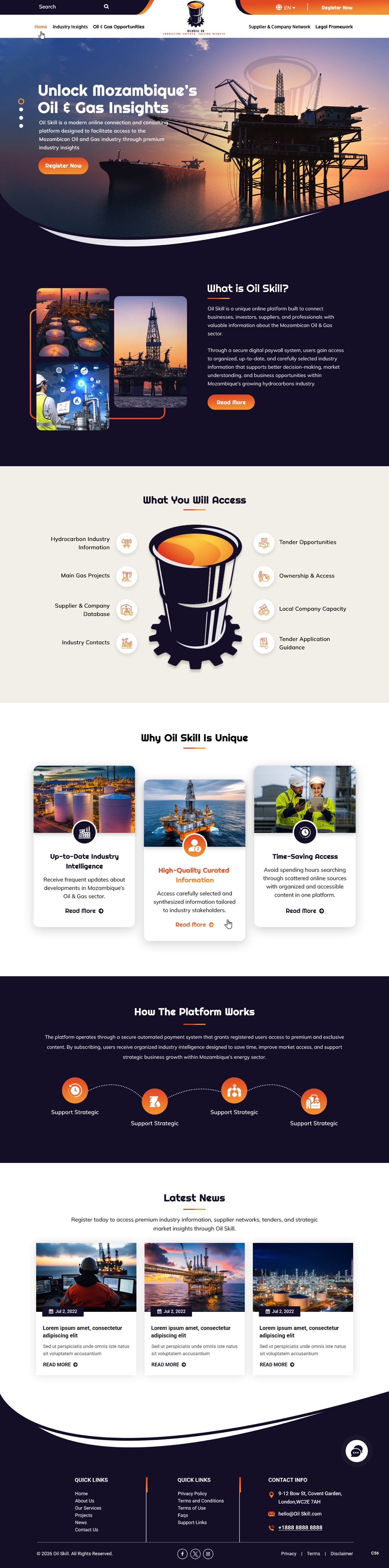 Web Design by pb for OilSkill Co | Design #37429839