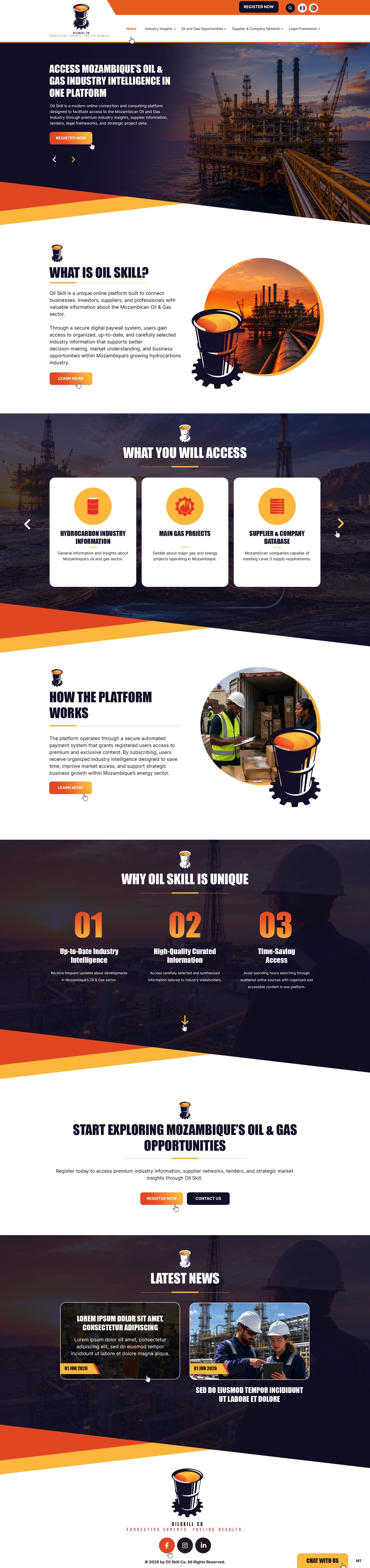 Web Design by pb for OilSkill Co | Design #37429843