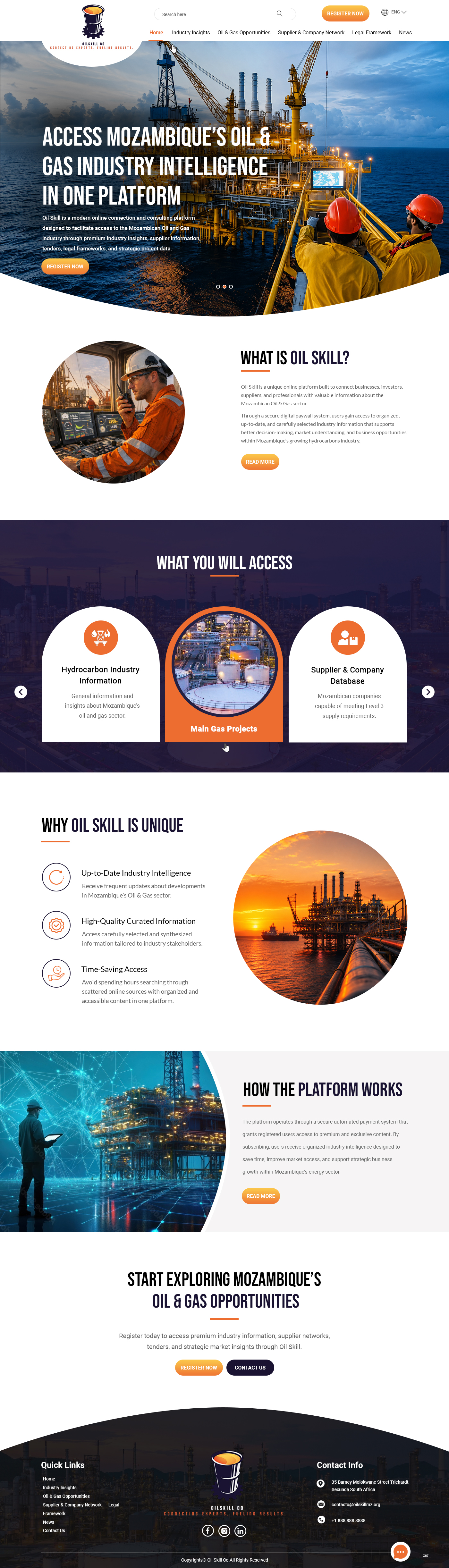 Web Design by pb for OilSkill Co | Design #37429844