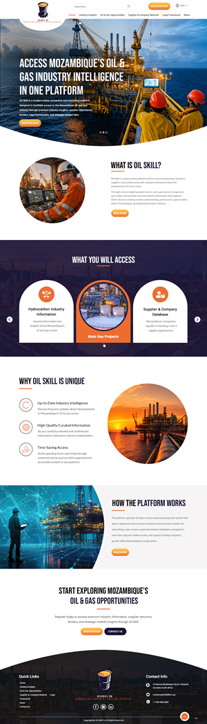 Web Design by pb for OilSkill Co | Design: #37429844