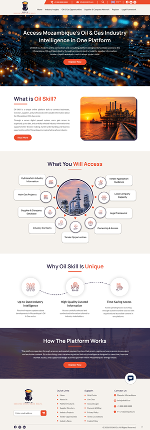 Web Design by pb for OilSkill Co | Design: #37429864