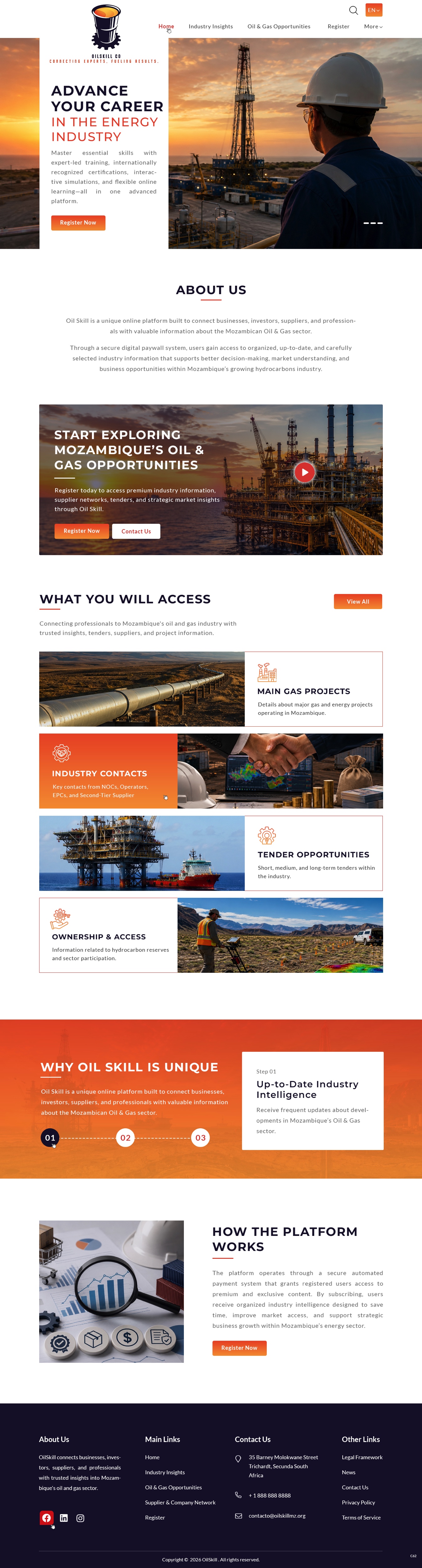Web Design by pb for OilSkill Co | Design #37429865