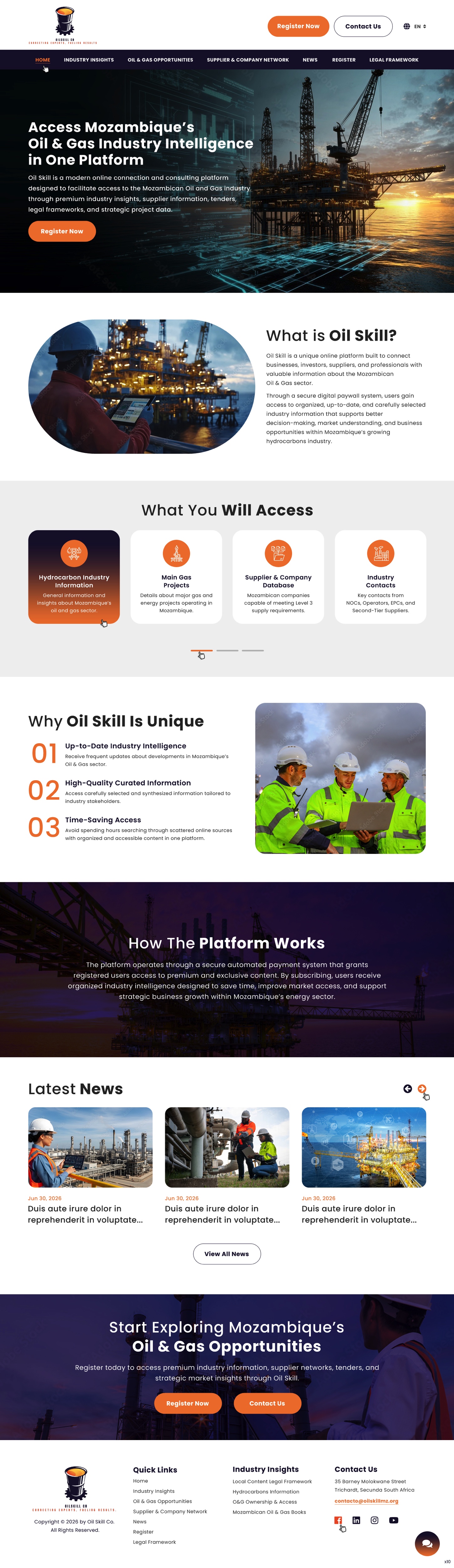 Web Design by pb for OilSkill Co | Design #37429866