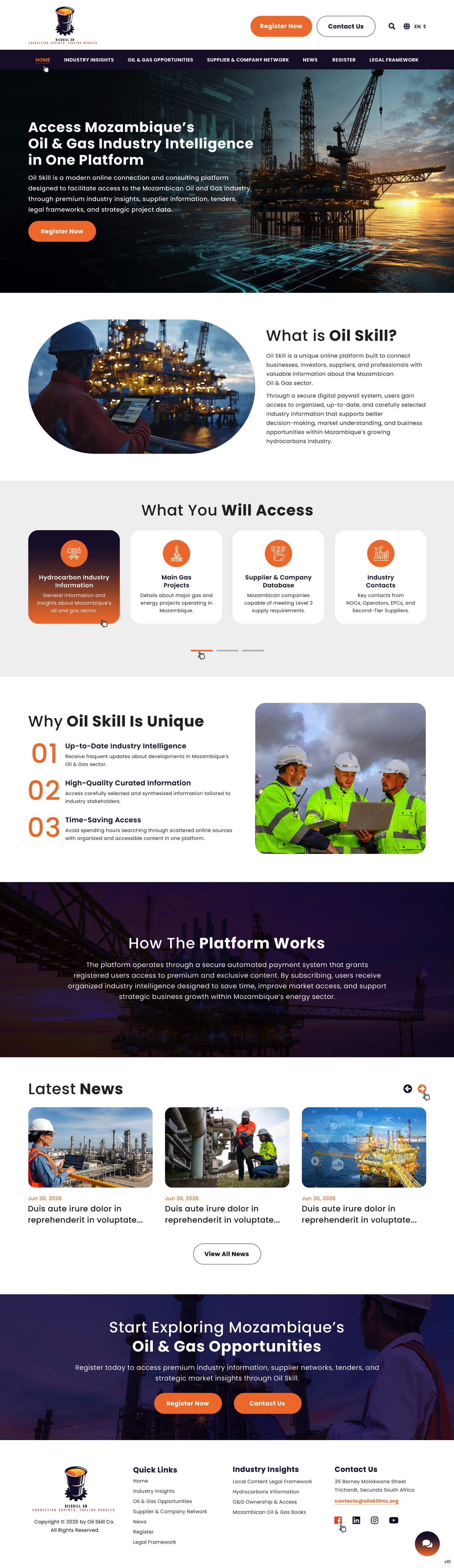 Web Design by pb for OilSkill Co | Design #37436530